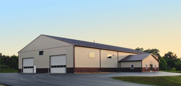 burgundy metal roofing and light stone metal siding in paradise pa