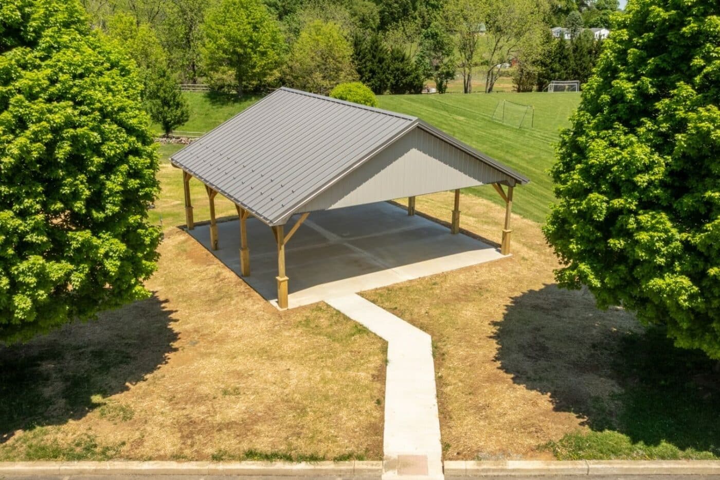 clay pavilion metal roof in landenberg (1)