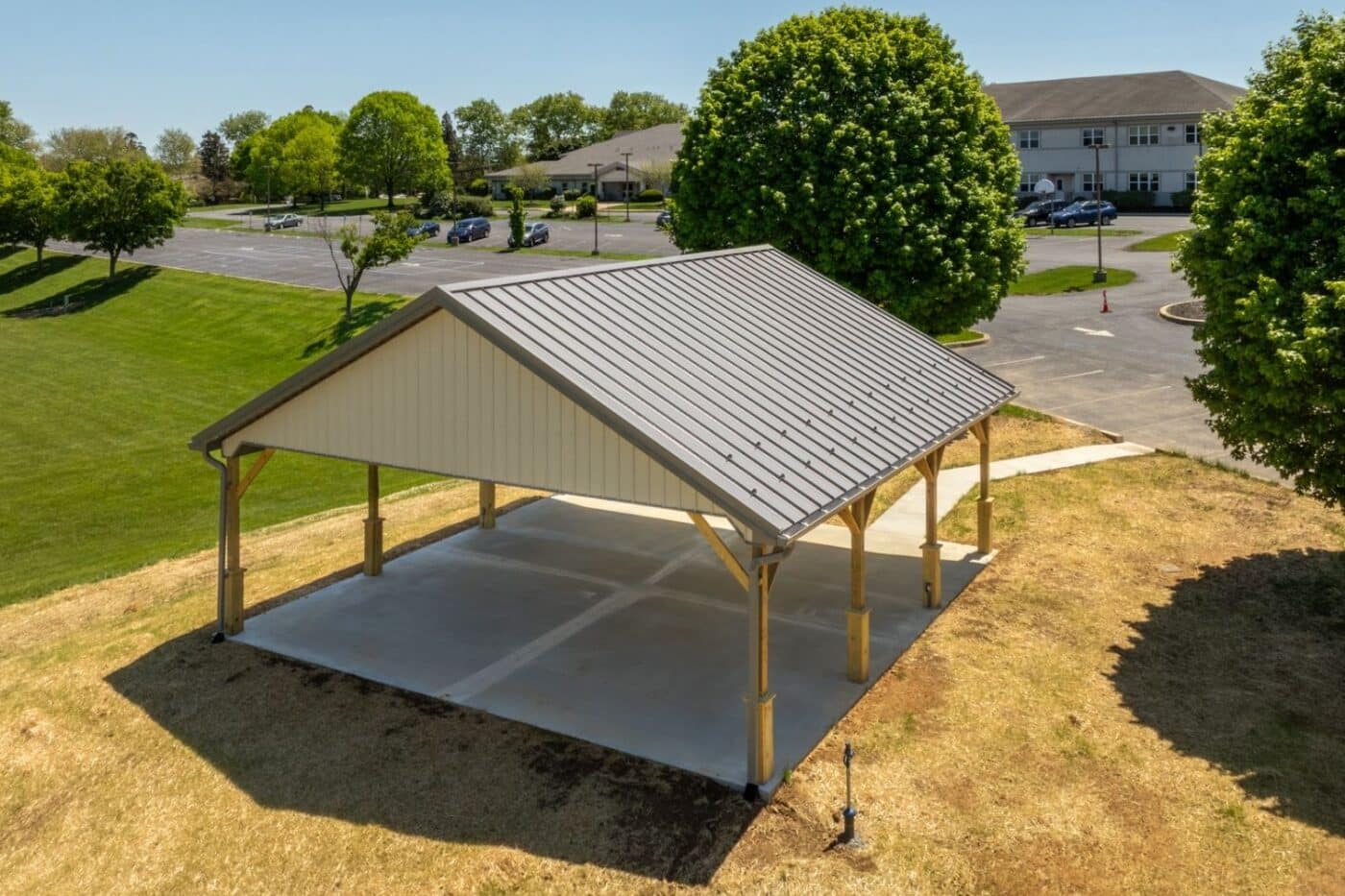 clay pavilion metal roof in landenberg PA