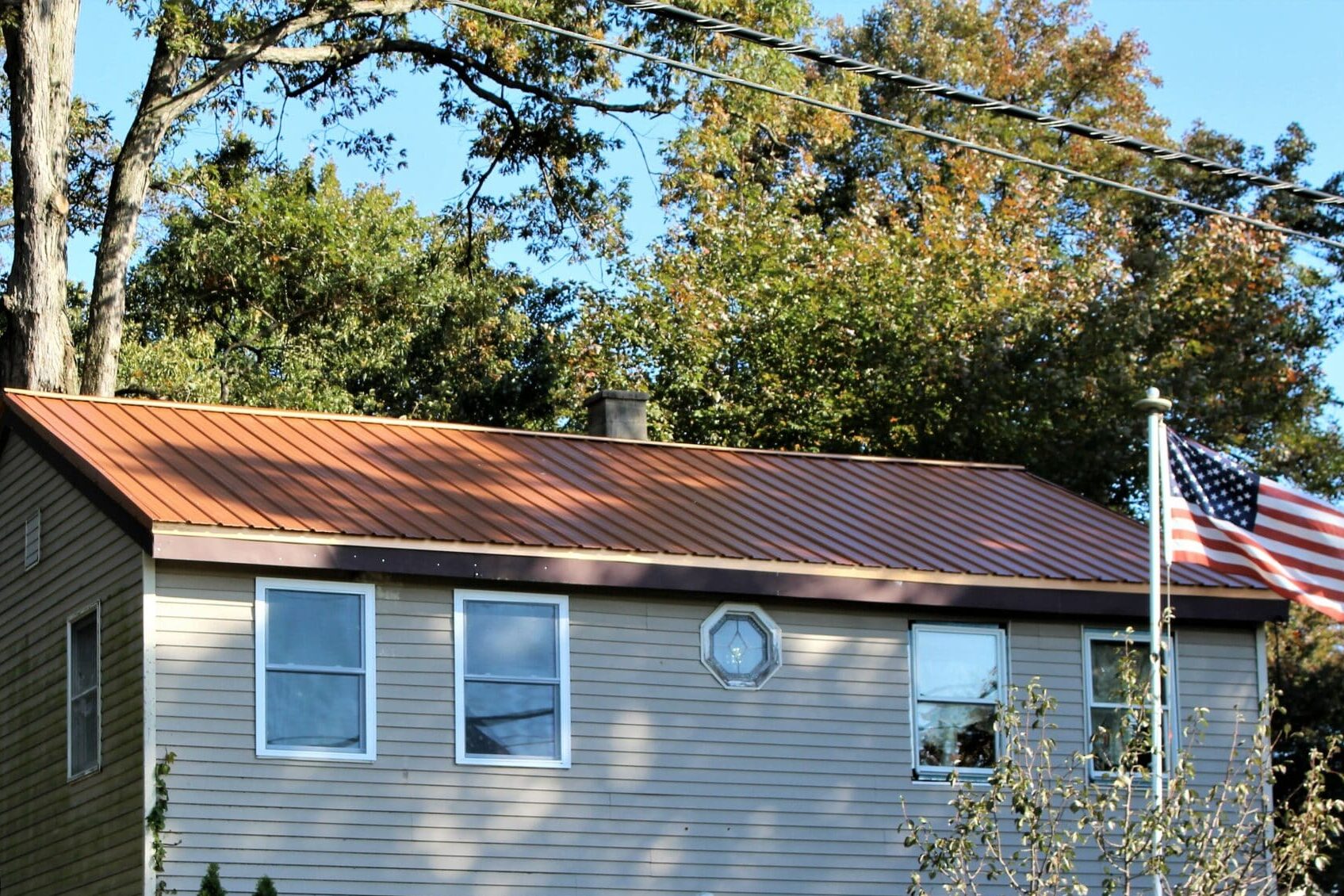 copper metallic metal roofing (similar to Rust Textured metal roofing) in Nickle Mines, PA